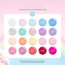 Beetles Spring Gel Polish Set - Fingertip Palette, 32 Colors Valentines Polish Set With Base Top Coat - 20 Color Awakening Alice - View 2