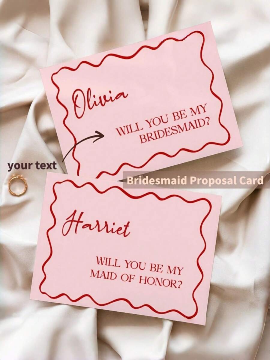 Personalized Bridesmaid Proposal Card/Custom Bridesmaid Proposal Photo Strip/Photo Booth/Bridesmaid Proposal Gift Tag/Gift Tag/Will You Be My Bridesmaid/Maid Of Honor Proposal Card/Wedding Party Proposal Gift/Boho Style/Modern - Multicolor - View 1
