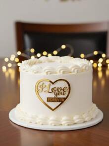 1pc "I Will Love You Forever" Modern Letter Cake Topper, Birthday Party "I Will Love You Forever" Letter Cake Decor, PMPM Birthday Cake Decor Tag, Cake Decor, Cake Decorating Supplies, Baking Decor, Baking Supplies, Holiday Gift - StyleD - View 5