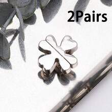 心形磁性窗帘夹,星形和四叶草图案,遮光磁性按扣,可拆卸,防止漏光,牢固闭合 - 彩色 - 查看 23