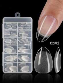 240片短杏仁形透明假指甲按压式美甲用品 - 查看 10