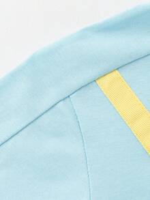 Balabala Kids' Unisex Summer Short Sleeve T-Shirt With Crossbody Pouch Detail; Toddler Boys Girls Casual Top New Style - Ice Blue - View 6