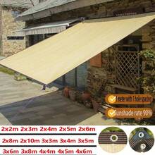 Backyard Sunshade Net With Copper Buckles For UV Protection. High-Density Polyethylene Sunshade Net Is Suitable For Courtyards, Terraces, Pavilions, And Lawns. It Has A 90% Shading Rate, Is Breathable And Durable, And Is Available In Multiple Sizes. It Can Be Used As A Plant Sunshade Net, Privacy Fence Screen, And Outdoor Sunshade Net. - Yellow - View 10