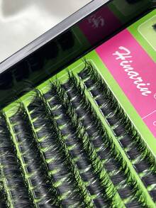 280根仿貂毛假睫毛，长度8-18毫米混合，3D俄罗斯卷翘单根假睫毛，黑色，紫色盒装，睫毛簇，单根假睫毛，假睫毛，假睫毛 - D - 查看 5