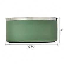 Large Stainless Steel Dog Bowl With Non Slip Rubber Base Sage Green - 1 - Xem 5