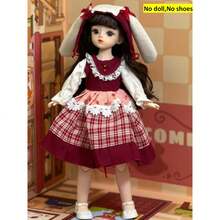 1pc Vintage Style, Sporty, And Academic Outfit, Suitable For 6-Inch BJD/30cm Doll Costume Change! A Doll Clothing Set That Melts The Heart Of Young Girls. (This Series Of Clothes Is Suitable For 30cm Dolls, And The 64# SKU Decorative Lace Is Random, Which Does Not Affect The Effect. Buyers Who Are Particular About This Should Be Cautious.) - Multicolor - View 15