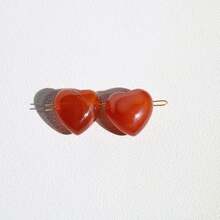 2件套3D心形吊坠项链和手链配饰，手工制作，采用紫水晶、粉晶和黄水晶，7脉轮天然宝石 - 彩色 - 查看 15