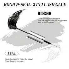 Lash Bond and Seal Waterproof 2 in 1 Cluster Lash Glue for Eyelash Extensions Long Lasting Strong Hold Individual Eyelash Glue for DIY Lash Extensions Self Use at Home 7ml+7ml - como en la foto - Ver 3