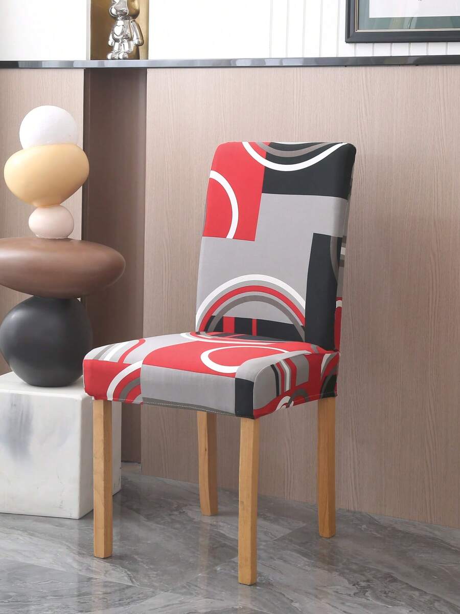 1/4 tấm bọc ghế co giãn, chất liệu sợi polyester, thích hợp cho khách sạn và gia đình. - Đỏ - Xem 1