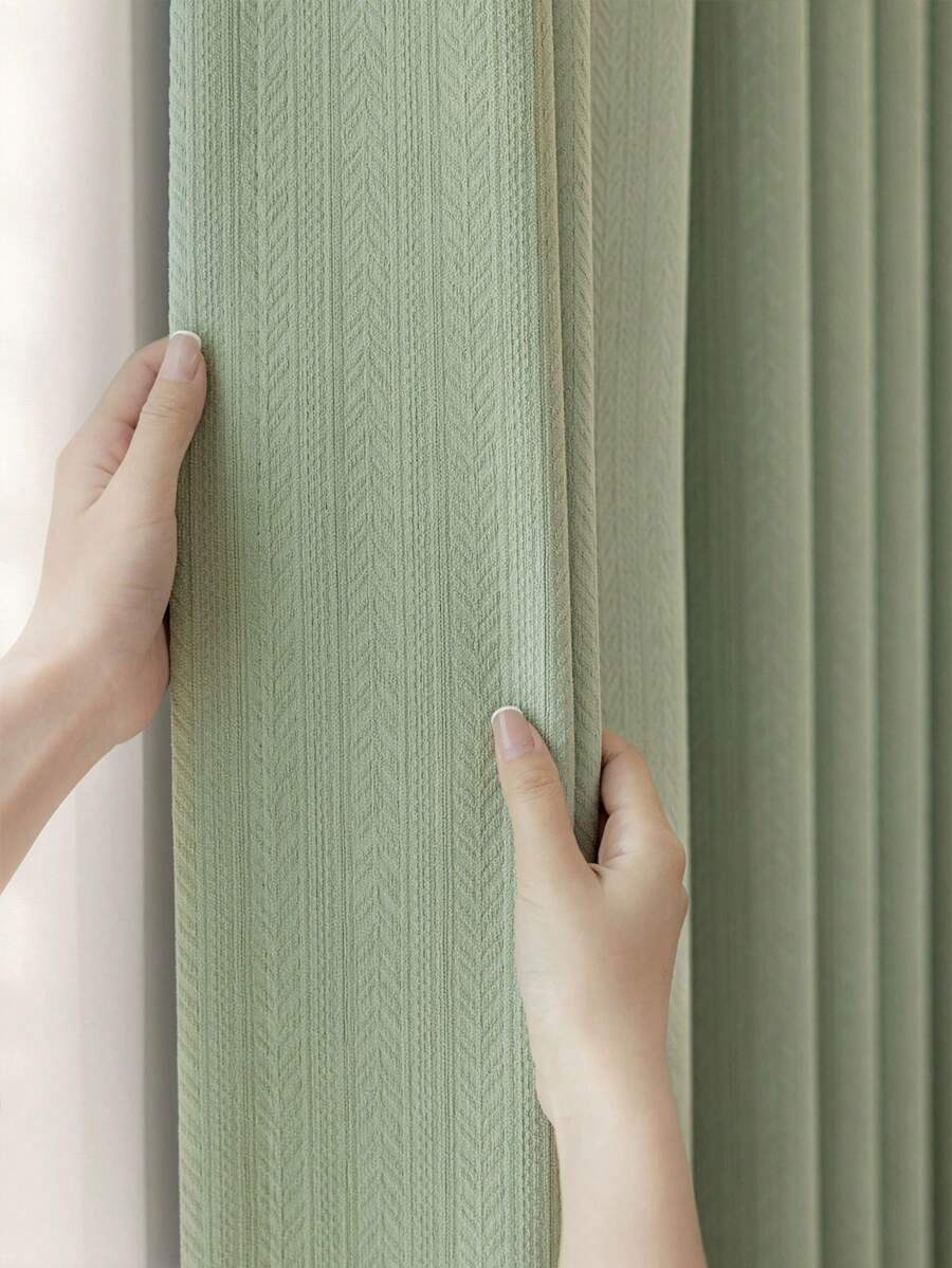 1 tấm rèm cản sáng cao cấp kiểu Châu Âu, chất liệu jacquard, thích hợp cho phòng khách, phòng ngủ, biệt thự, ban công sang trọng. Rèm cản sáng chất lượng cao, dài 84 inch. - Màu xanh chanh - Xem 1