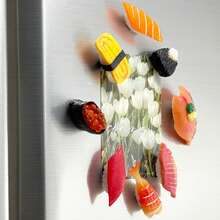 8pcs Cute Refrigerator Magnets, Funny Realistic Sushi Fridge Magnets, Suitable For Whiteboard, Map And Home Decor Magnetic Objects, Even Simulation Food Games - 8Pcs - View 4