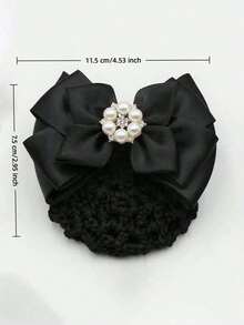 1 Professional Hairnet Korean Version Hairnet Pearl Hair Accessories Bank Flight Attendant Nurse Hair Accessories Hotel Work Hairpin For Barber Salon Beauty Travel Essential,Hair Products, Home Sleeping Bath Decor Hair Styling Kit Hair Tool Kit,Summer,Holiday - Multicolor - View 3