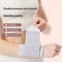 1pc Wrapped Compression Sports Wrist Brace, Breathable Wrist Support Sleeve, Suitable For Badminton, Workout, Tendinitis Joint Injury Compression Wrist Wrap - Grey - View 1
