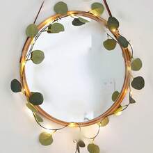 1pc Artificial Eucalyptus Rattan LED String Lights, Floral Wreath Fairy Lights, Suitable For Valentine's Day, Wedding, Mother's Day, Home, Party Indoor Decor Lighting - Warm Color - View 8