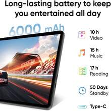 Qetupa Tablet Android Z17 15 inci, layar 10,1 inci, RAM 4GB + ROM 64GB/128GB, ditenagai oleh prosesor MTK 8788 Octa-Core, kamera ganda 5MP + 13MP, layar sentuh IPS HD 1280x800, GPS, baterai 6000mAh, tampilan multi-jendela, ringan dan tahan lama. - Berwarna merah muda - View 3