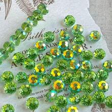 100颗8毫米水晶玻璃珠，适用于手工DIY手链、项链、手镯、耳环、各种工艺品和珠宝制作 - 綠色 - 查看 2