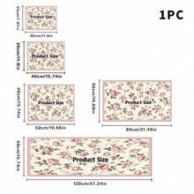 1pc Dish Drying Mat, Coffee Machine Mat, Pink Rose Pattern Absorbent Placemat, Suitable For Dining Table And Cafe, Multipurpose Drainage Mat, Home Gift, Tabletop Decor - Multicolor - View 14
