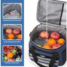 Large Capacity Insulated Refrigerated Bag With Ice Pack - Portable Picnic And Outdoor Food Storage, Durable Handle Design, Food Storage Refrigerated Bag, Picnic Essential Transportation Bag, Stylish Insulated Bag, Sturdy Structure - Nhiều màu - Xem 5