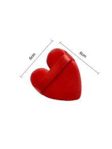 54pcs/15pcs/5pcs Heart-Shaped Flocked Makeup Sponges, For Setting Makeup, Soft And Fluffy With Texture, Suitable For Face And Body Powder Puffs, Mixed Set Makeup Beauty Tools - Red - View 8