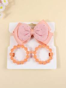 2件套蝴蝶发箍和眼镜框套装，理想礼物 - 彩色 - 查看 6