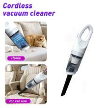 Cordless Handheld Vacuum Cleaner, 2-In-1, Lightweight, Single-Handed Operation, Direct Suction Design, Powerful Suction, Suitable For Home, Carpets, Hard Floors. 2600mAh, 7.4V - White - 2 Filter Cartridges - View 4
