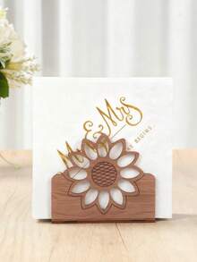 1 buah Kotak Tisu Kayu Motif Bunga Matahari dan Tempat Tisu, Kotak Penyimpanan Tisu Meja Berongga, Cocok untuk Dekorasi Pesta Ulang Tahun Pertama, Dekorasi Pesta Baby Shower, Dekorasi Pesta Pengungkapan Jenis Kelamin Bayi, Dekorasi Meja Makan Dapur, Penyimpanan Tisu Rumah, Dekorasi Ulang Tahun dan Pernikahan, Kebutuhan Sehari-hari, Hadiah Perayaan Pesta Liburan - bunga matahari - View 8