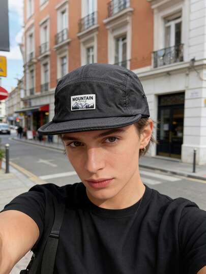 复古软边棒球帽，男女通用，夏季户外休闲防晒多功能速干五片式露营帽