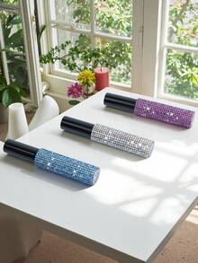10ml Handmade Crystal Mascara Tube With Brush, Refillable Sparkling Lash Serum Container With Brush, Portable Crystal Mascara Bottle For Travel, Hollow Sparkling Design Mascara Tube With Brush, Leak-Proof Luxury Crystal Decor Mascara Container, DIY Mascara Container, Essential Lash Care, Travel Size Mascara Tube, Empty Mascara Tube For Homemade Cosmetics - View 9