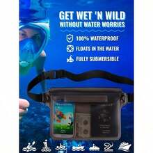 1pc Waterproof Waist Bag, Large Capacity Waterproof Phone Pouch, Summer Outdoor Sports Waterproof Bag, Triple Sealed Waterproof Waist Pack, Outdoor Sports Beach Phone Protective Case, Swimming Diving Protective Cover, Back To School Essential, Waterproof Bag, Beach Bag, Beach Accessories, Suitable For Boating, Swimming, Snorkeling, Kayaking, Beach, Water Park, Can Be Used As Phone Case And Wallet, Suitable For Vacation, Pool Activities - Multicolor - View 7