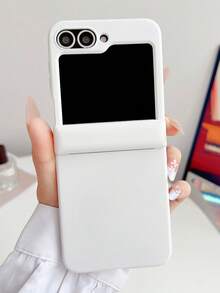 Galaxy Z Flip 7/Z Flip6/Z Flip 5/5G Luxury Shockproof Matte Magnetic Phone Case, Sturdy Back Cover Protective Shell - White - View 3
