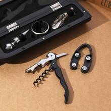 1pc Creative 5-In-1 Red Wine Bottle Opener Set, High-End Wine Opener Tool, Father's Day Gift Set, Gift For Boyfriend/Father/Husband - Multicolor - View 4