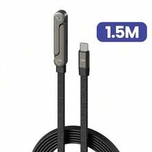 合金金属支架二合一 USB-C 转 USB-C 快充 240W/65W 数据线，适用于小米及其他 USB-C 设备，斜角设计，周年纪念礼物 - 彩色 - 查看 7