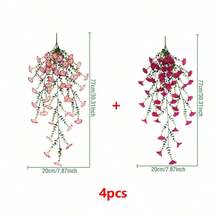 2 bông hoa bình minh nhân tạo chống tia UV, có màu hồng và đỏ hồng, thích hợp trang trí nhà cửa trong nhà/ngoài trời, vòng hoa cửa, trang trí đám cưới, Ngày của Mẹ, trang trí sân vườn mùa xuân/hè, trang trí cây cảnh nhân tạo ngoài trời. - Nhiều màu - Xem 17