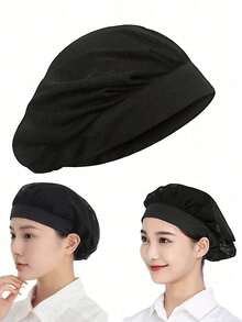 1顶可调节厨师帽，弹性烹饪帽，防油防尘工作帽，适用于餐厅、工厂、厨房、烹饪、用餐，保护头发，母亲节送给妈妈的礼物 - 彩色 - 查看 4