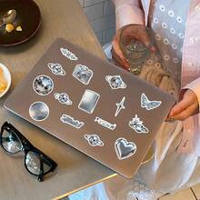 58Pcs Metallic Y2K Stickers, Aesthetic Graffiti Decals For Phone, Laptop, Journal & Scrapbooking - Multicolor - View 6