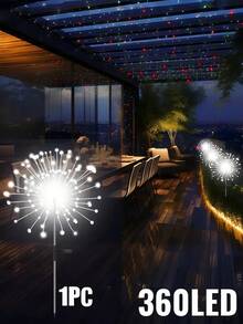 60/150/240/360 LED Solar Fireworks Light -8 Lighting Modes, IP65 Waterproof Garden Light, DIY Holiday Landscape Light, Suitable For Garden, Courtyard, Terrace, Street, Backyard, Corridor, Commercial,Camping,RV,Villa,Easter,Holiday Party Decoration - Fireworks - View 18
