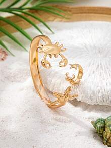 2 món trang sức đeo tay nổi bật cho tiệc bãi biển | Phụ kiện nhiều lớp cho trang phục đi nghỉ mát - Vàng - Xem 6