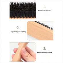 1pc Unisex Hair Comb/Beard Brush, Fragrance-Free Professional Hair Styling Comb, Gradient Comb And Haircut Cleaning Brush, Smooth Grooming Tool, Thick/Thin Hair Brush, Suitable For National Day, Bathroom, Scalp Massage, Back To School, Travel & Holiday, Daily Life, Valentine's Day - Multicolor - View 3
