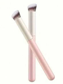 2pcs Concealer Brush, Suitable For Brightening Eye Makeup, Concealing Blemishes, Blending Foundation - Multicolor - View 4