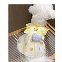 新款宠物狗猫公主裙，适合泰迪犬、博美犬、马尔济斯犬、比熊犬等。 - 黃色 - 查看 6