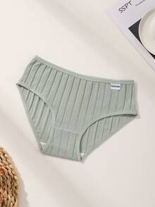 9PCS Women's Solid Color Stripe Cotton Panties Low Waist Comfortable And Breathable Panties For Women Daily Wear Sports Yoga Cheeky Briefs Sports - 彩色 - 查看 3