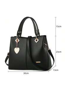 Women's Large Capacity Tote Handbag/Backpack - Black - View 7