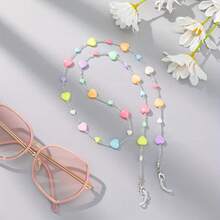 1 Piece Of Acrylic Heart-Shaped And Star-Shaped Mixed Women's Eyeglass Chain - Hình trái tim - Xem 8