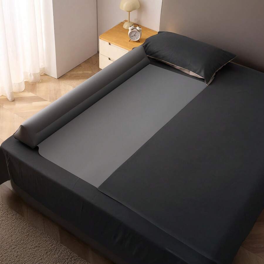 Rausfallschutz Bett 1323x690x160 mm, aufblasbares Bettschutzgitter mit Sicherheitsklappe, TPU-Bettkantenschutz Kinderbett für Einzel-, Doppel- & Queen-King-Betten, leicht & tragbar - 2 Stück, 132 cm (52 Zoll) - Übersicht 1