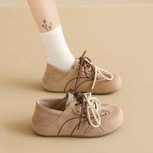 Women's Sneakers New Thick Soled Height-Increasing Women's White Shoes Can Be Paired With Various Pants And Clothes Outdoor Sports Shoes Street Style - Màu Khaki - Xem 4