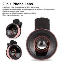 1pc Macro HD Lens, 0.45X 49mm UV Super Wide Angle Lens + Lens Clip, Compatible With IPhone, Android (Comes With Storage Bag) - 1 Pack - View 5