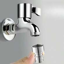 Stainless Steel Copper Core Faucet, Suitable For Home Kitchen, Balcony, Bathroom, Toilet, RV Water Heater, RV, Outdoor Patio, Kitchen And Other Occasions, Wall-Mounted Installation, Polished Surface - Multicolor - View 1
