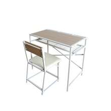 New Office Study Table With Cushion Seat & Metal Frame Compt Desk Chair Set - A - View 2