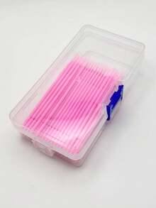 100pcs/Pack Disposable Micro Eyelash Cleansing Swabs, Eyelash Extension Tools, Lockable Box/Bag Packaging - Multicolor - View 3