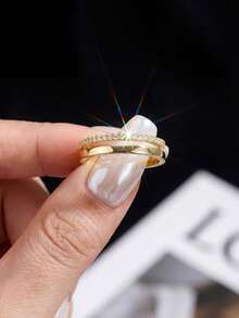 1pc Unique Romantic Hollow Single-Layer Full Diamond Moissanite 925 Sterling Silver Luxury Engagement Ring, Promise Ring, Anniversary Ring, Jewelry Gift For Women, Valentine's Day Gift - Openwork Moissanite Ring - View 2